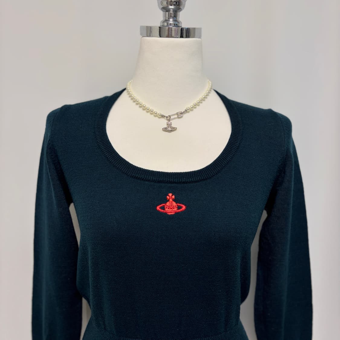 비비안웨스트우드 유넥 울 니트 딥그린 상품이미지3