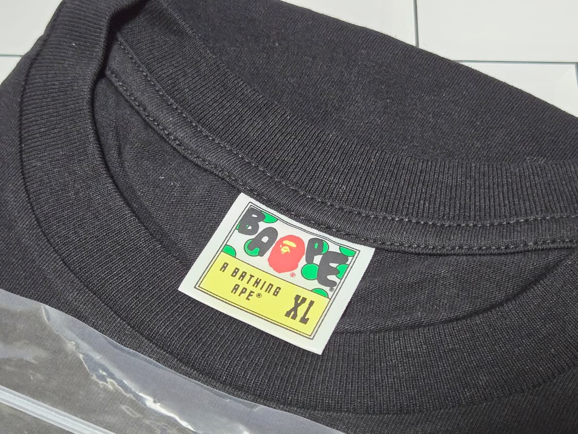 새제품 XL 베이프 1st 카모 바이 베이싱 에이프 티셔츠 블랙 상품이미지3