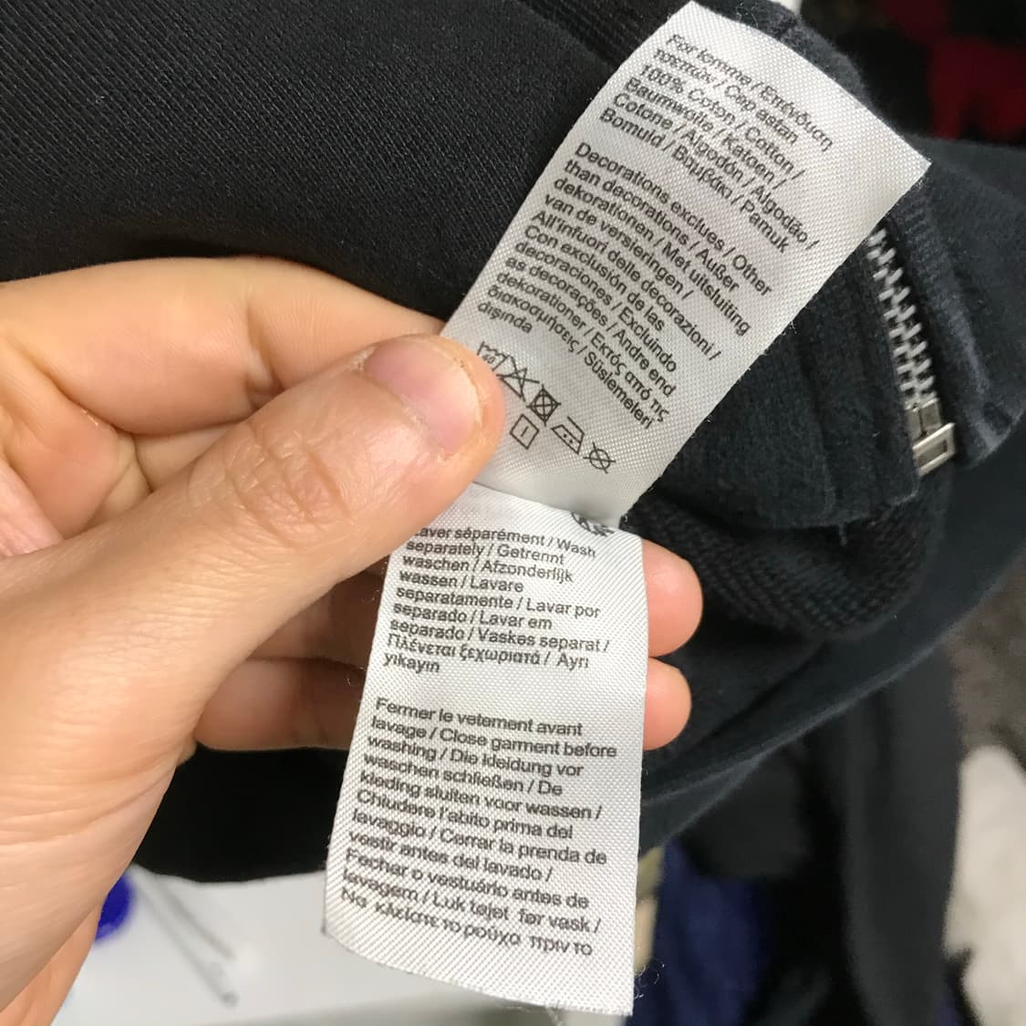 라코스테 검정 후드집업 자켓 상품이미지5