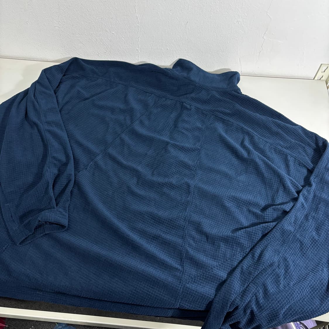 L GLACK 글랙 다크네이비 핑거홀 반집업 플리스 상품이미지3