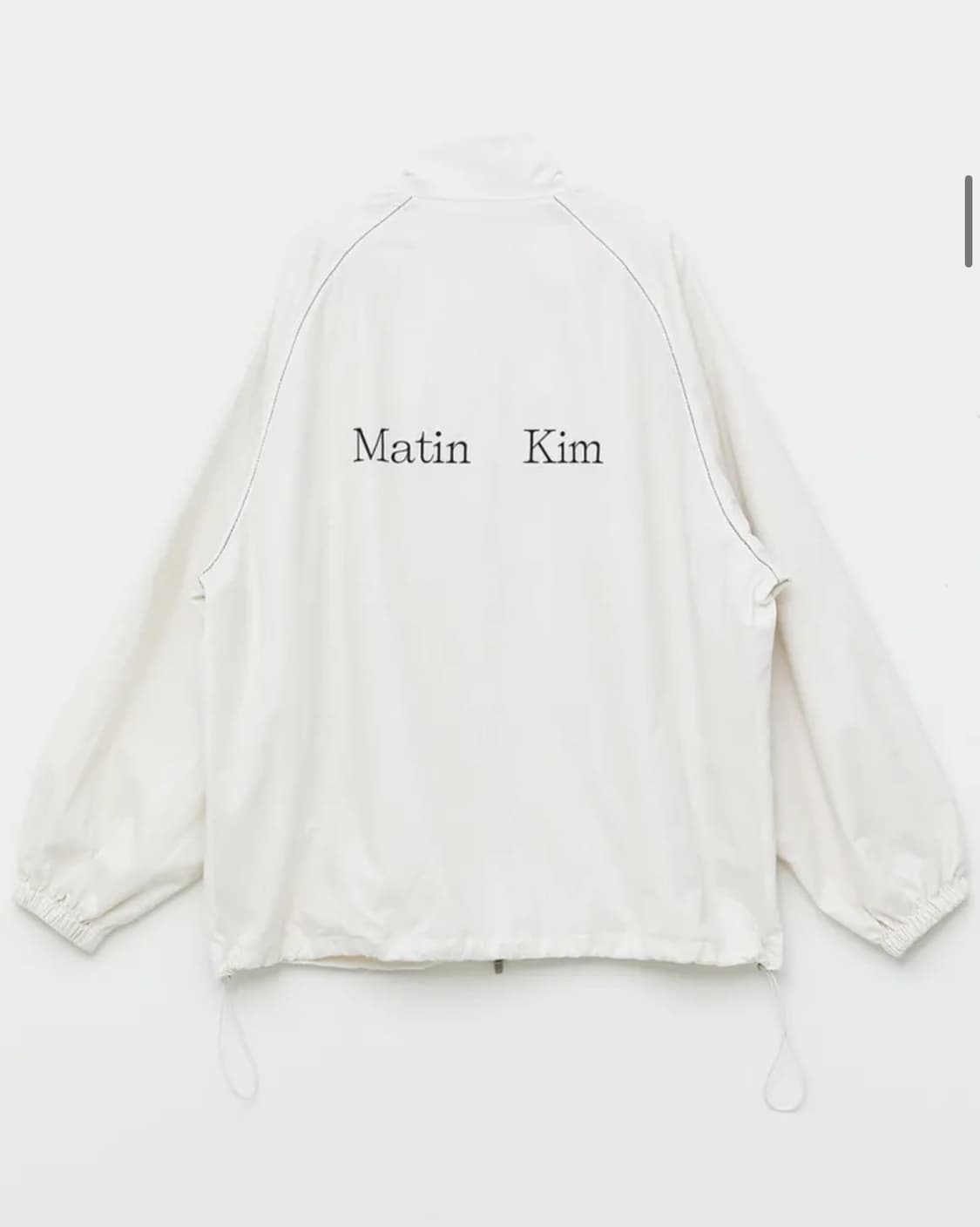 마뗑킴 로고 코팅 점퍼 아이보리 상품이미지1
