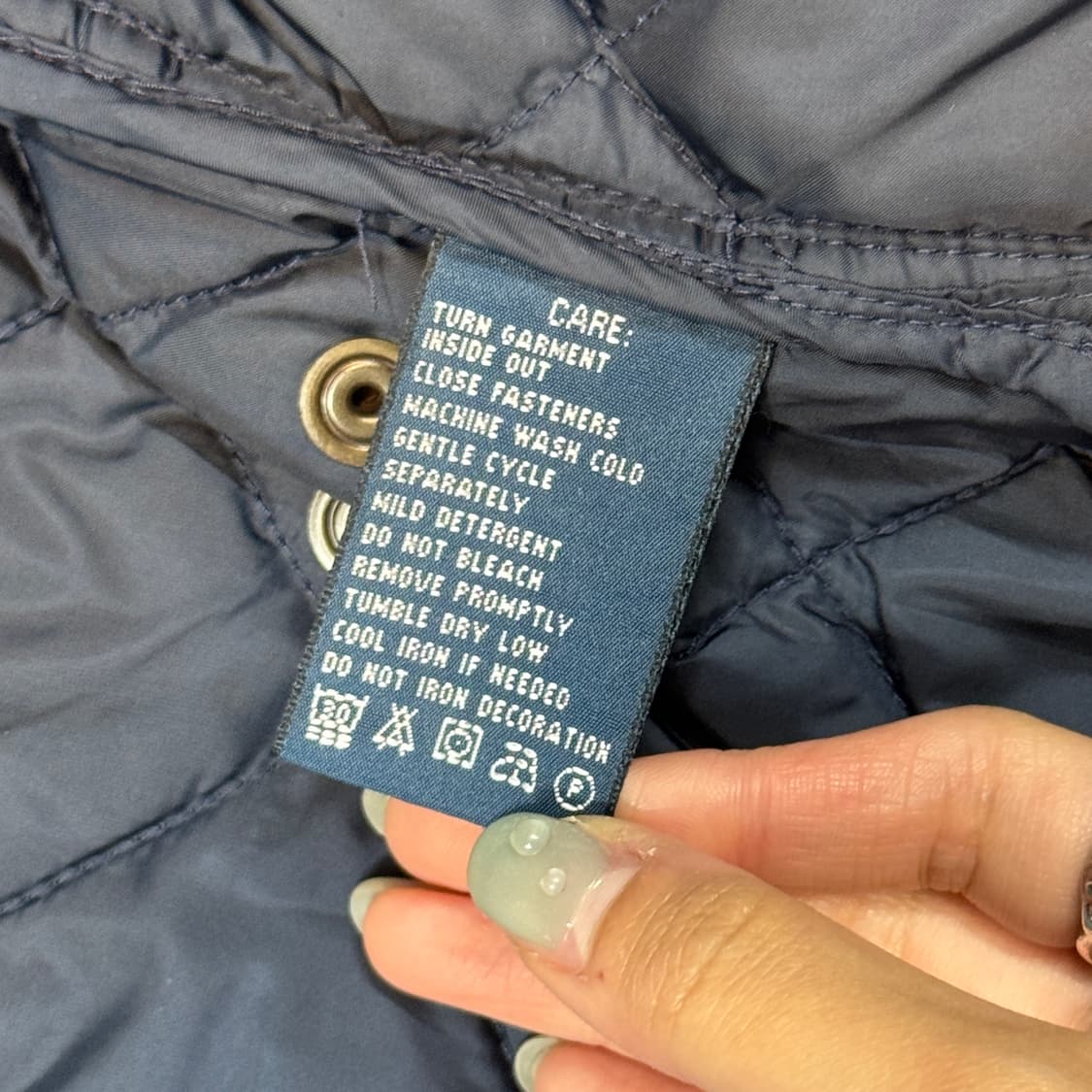 S) 폴로 랄프로렌 우먼 네이비 클래식 네이비 퀼팅 자켓 상품이미지7