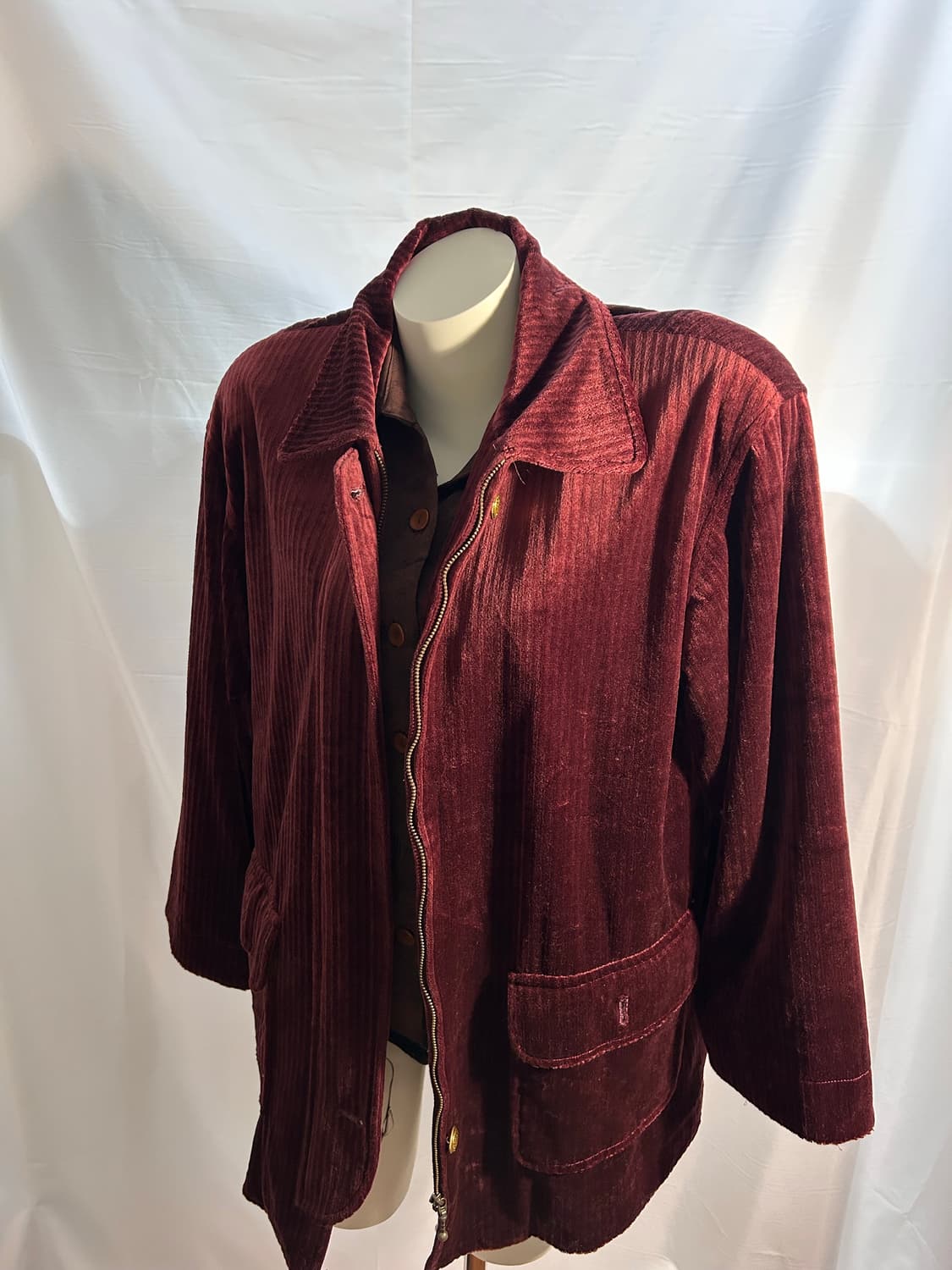 red velvet corduroy gold button coat 상품이미지1