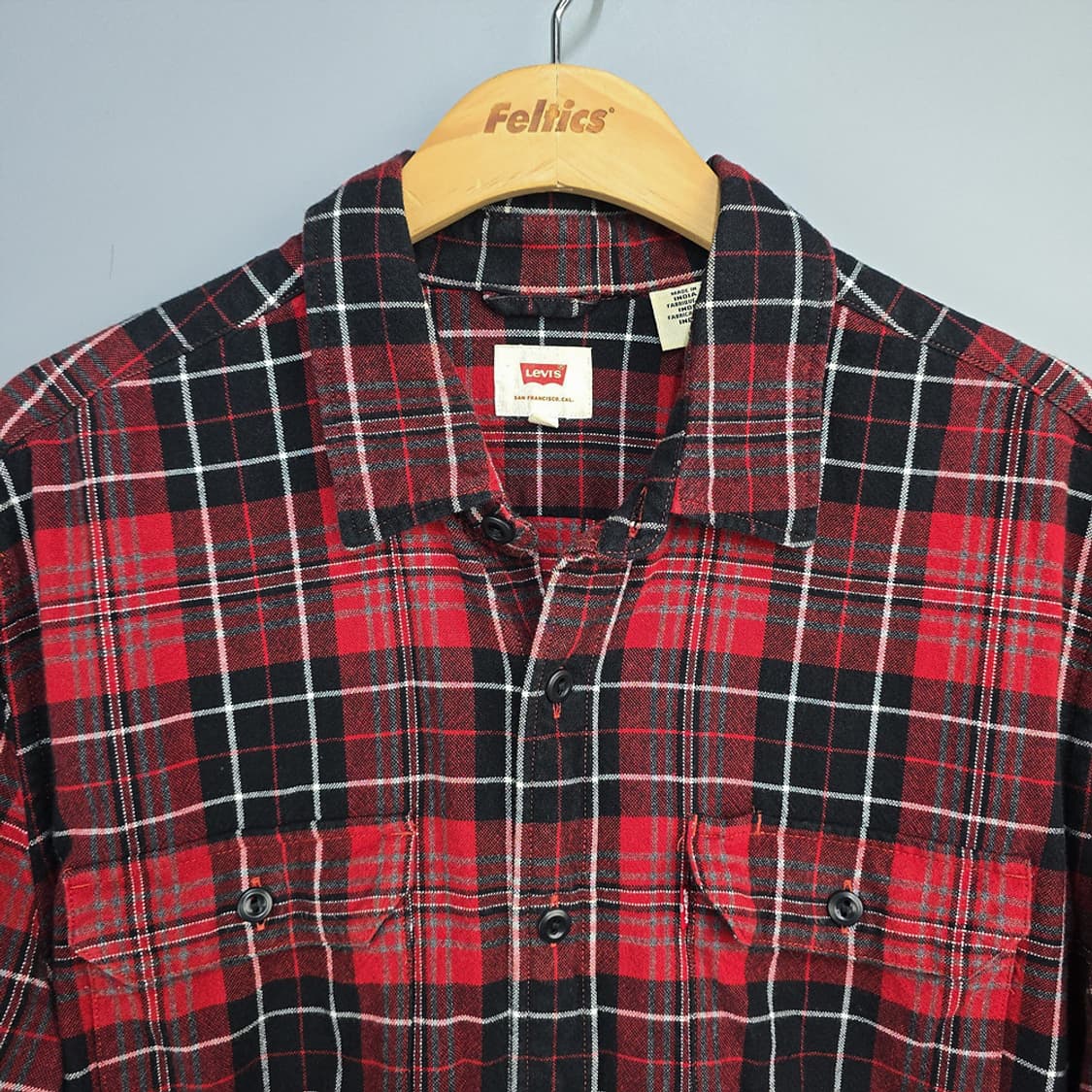 리바이스(Levis) 레드 체크 플란넬 셔츠 L 상품이미지2
