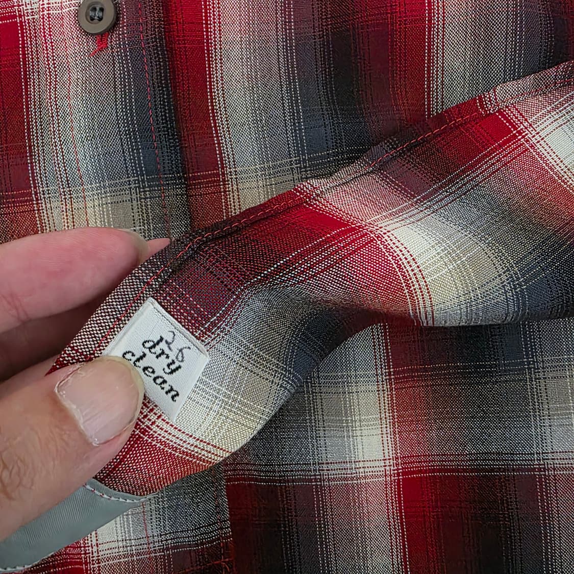 [L] 빈티지 펜들턴 레드 블랙 울 체크 플란넬 셔츠 상품이미지7