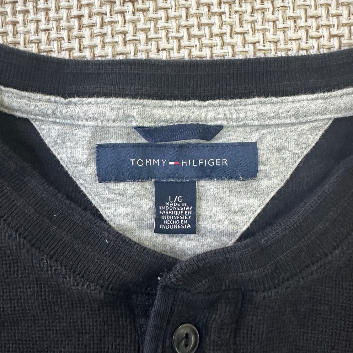 L 타미힐피거 블랙 헨리 긴팔 티셔츠 0423D 상품이미지2