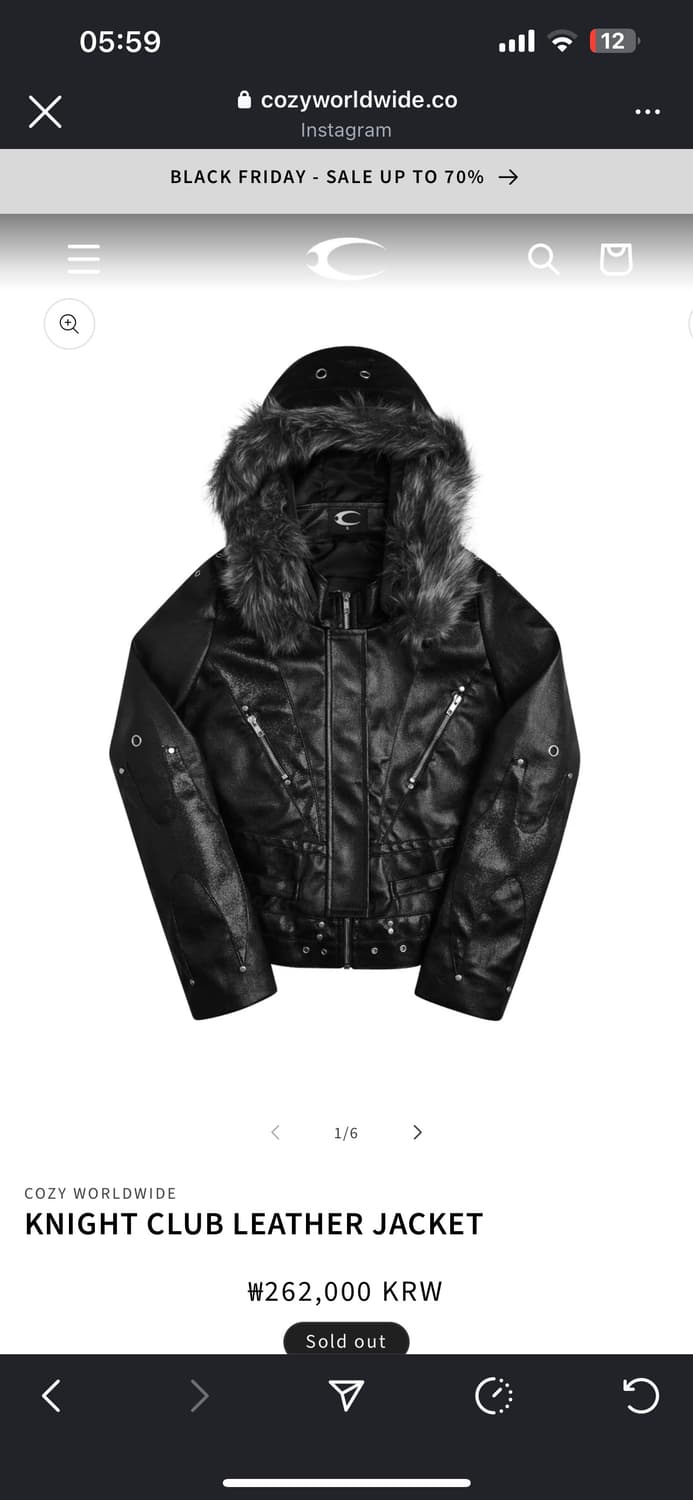 코지월드와이드 cozworldwide 나이트 클럽 레더자켓 상품이미지1