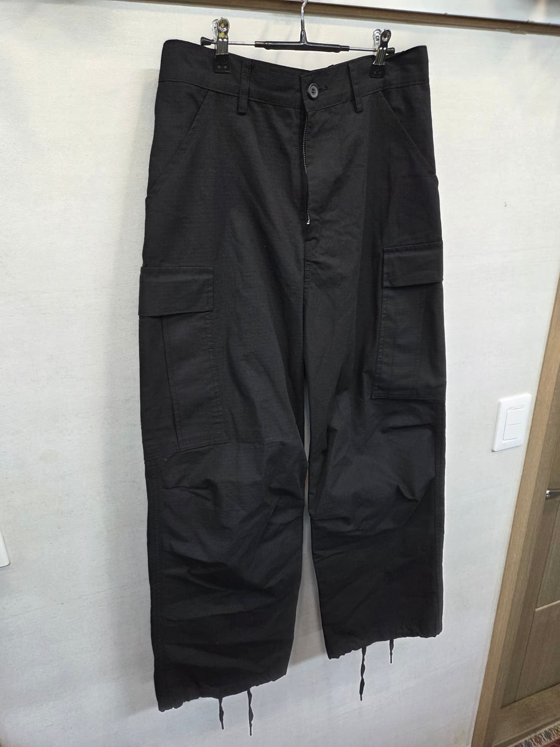 Nedews 밀리터리 립스타 와이드 파라슈트 카고팬츠 27 28  상품이미지6