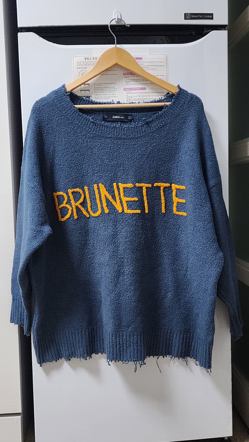 자라 BRUNETTE 데미지 니트 M 상품이미지1