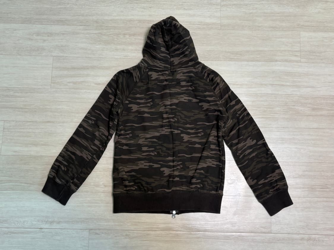 브라운 카모 후드집업 상품이미지2