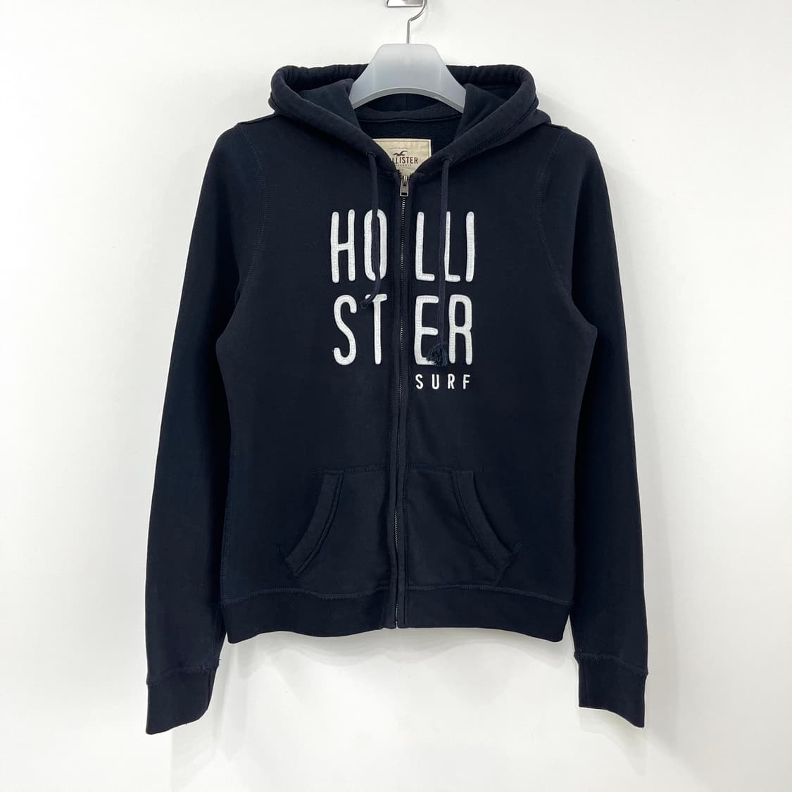 홀리스터 슬림핏 자수로고 네이비 후드집업 상품이미지2