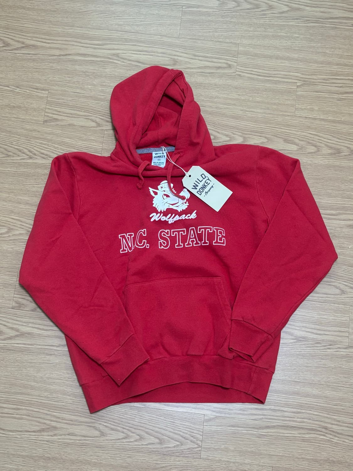 [새상품] 와일드 동키 후드티 후디 M 레드 빨강 상품이미지2