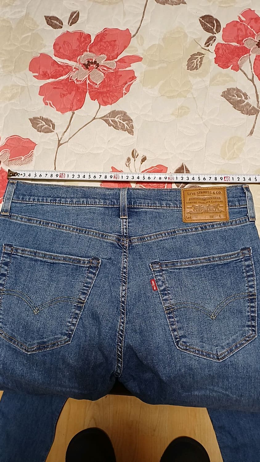리바이스 502 스판슬림 얇은청바지 실측33인치 기장106 상품이미지7