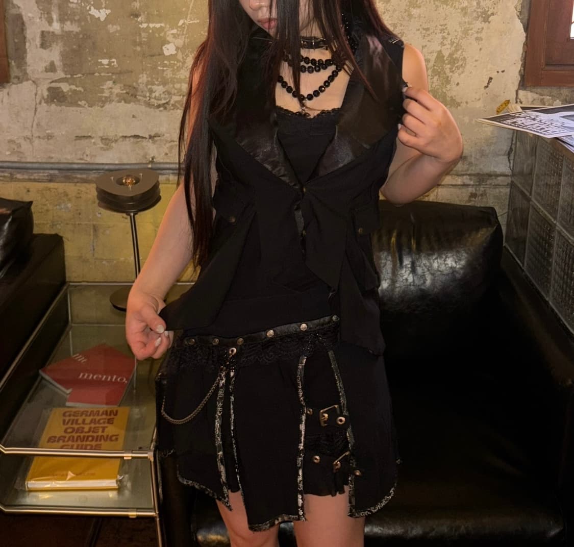 오즈온 Ozzon 오리엔탈 체인 랩스커트 상품이미지1