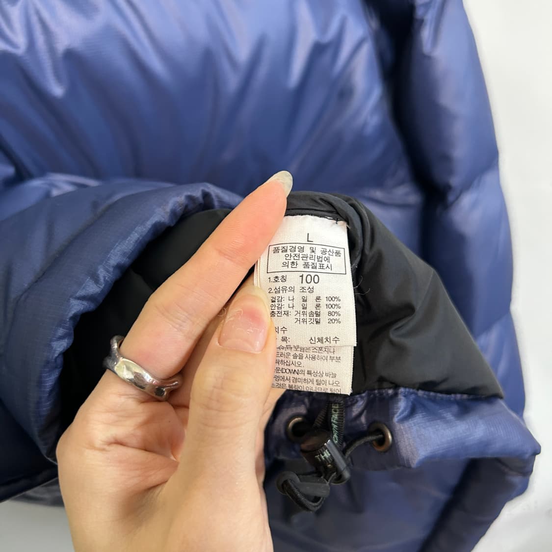 노스페이스 700 눕시 구스다운 100 남성 상태굿  상품이미지4