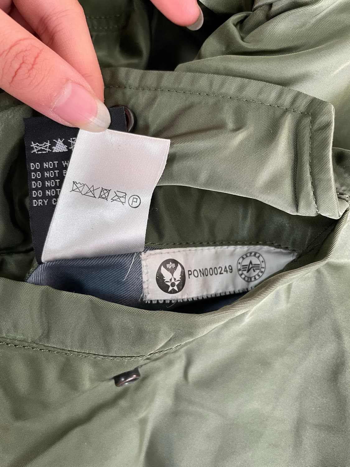 알파인더스트리 MA-1 봄버 자켓 카키 S(90-95) 상품이미지5