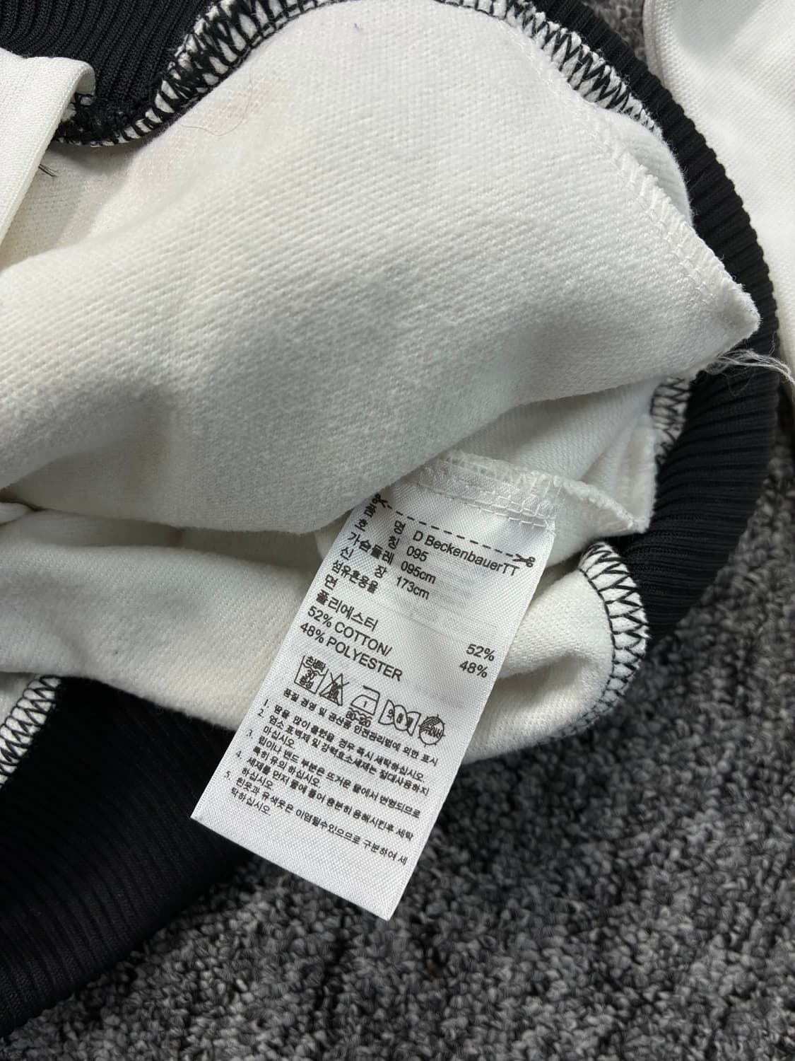 아디다스 00s 블랙 화이트 베켄바우어 트랙탑 져지 M 상품이미지8