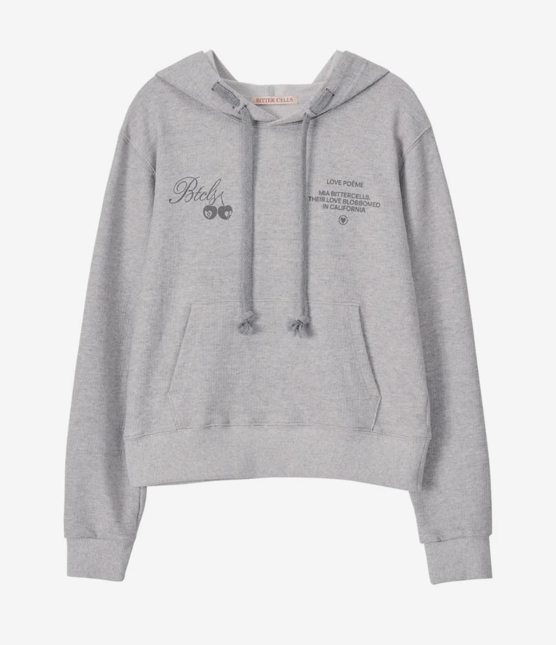 새상품) 비터셀즈 후드/ 체리 포엠 슬림 핏 후디-그레이 상품이미지1