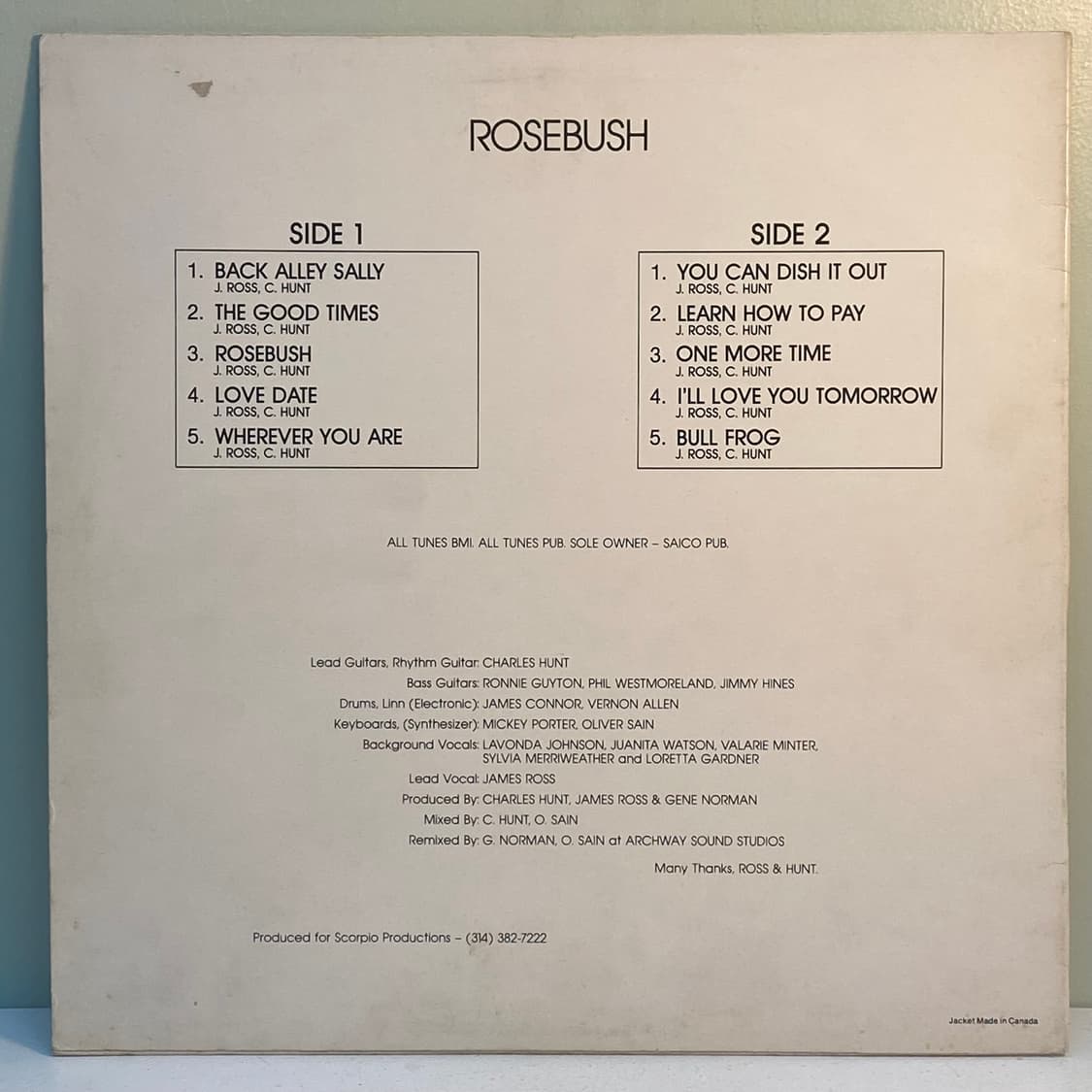 (중고LP-소울) Charles Hunt And James Ross 상품이미지2