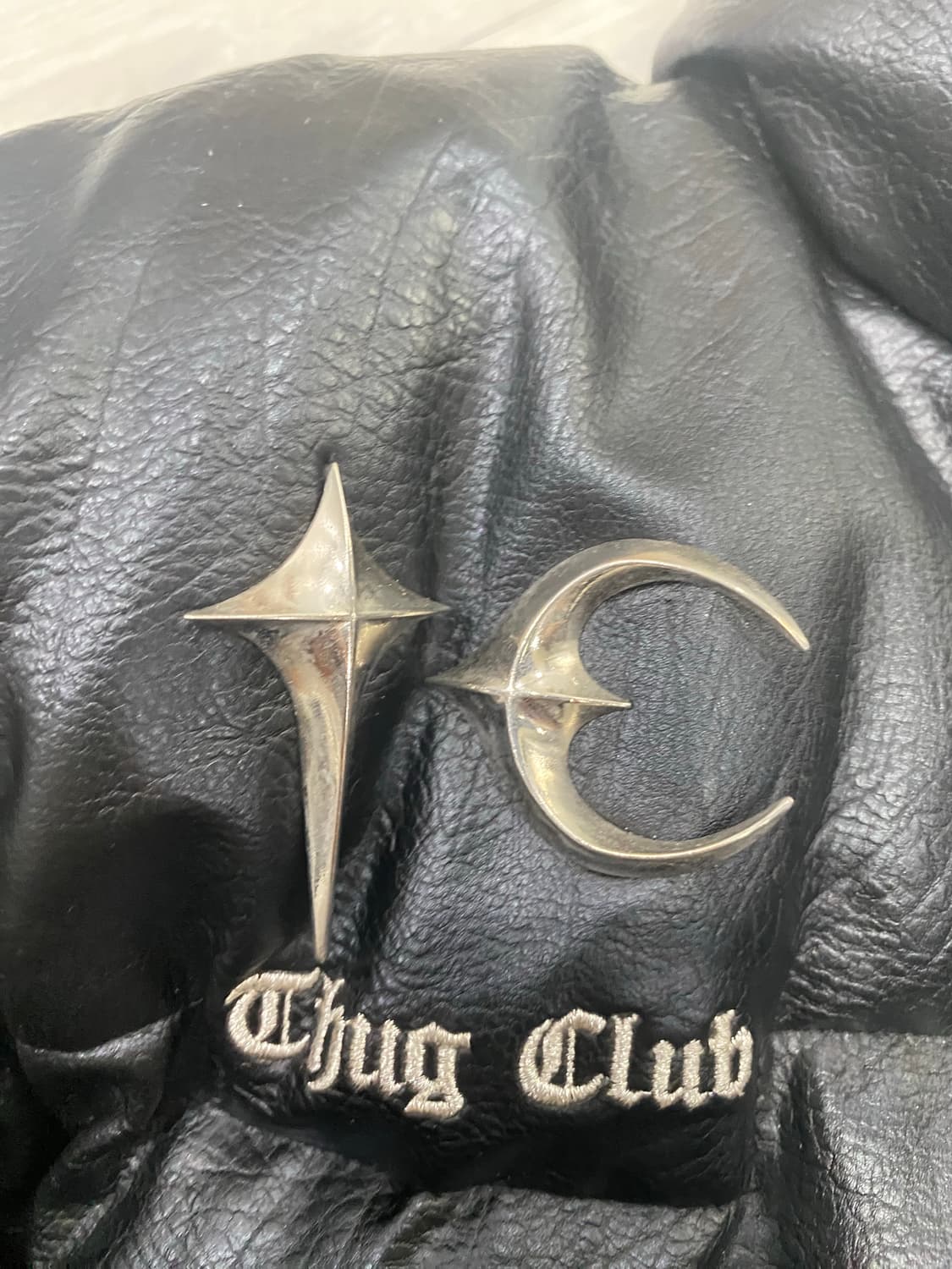 (1)떠그클럽 레더패딩 블랙 상품이미지2