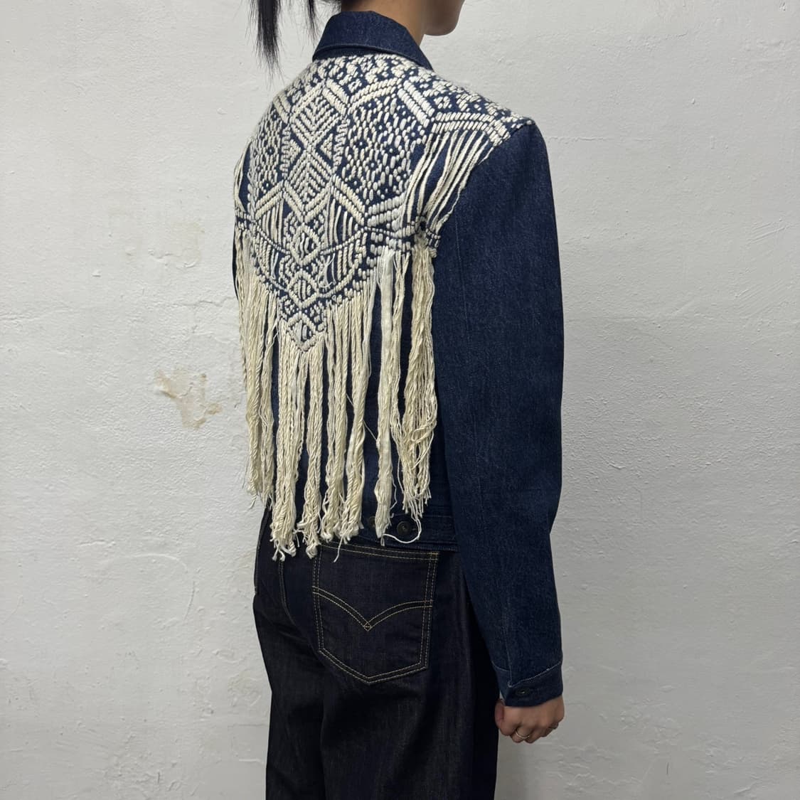 리바이스 인디고블루 Made&Crafted 프린지 데님 트러커 자켓 상품이미지2