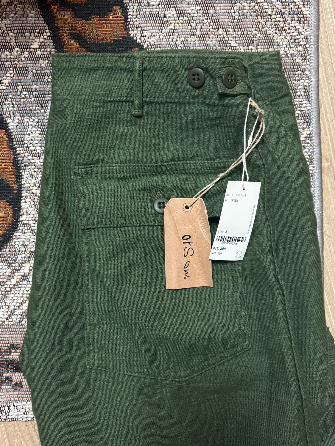 오어슬로우 퍼티그 오리지널 핏 사이즈2 (새상품) 상품이미지1