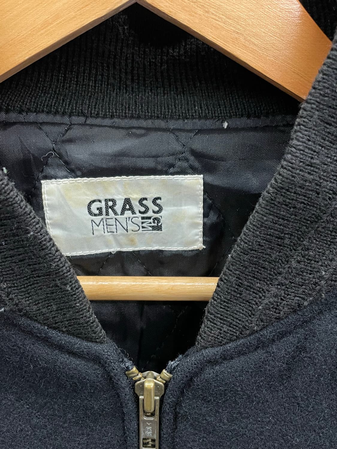 1990s 핸드패치 소가죽 울 바시티 자켓 상품이미지6