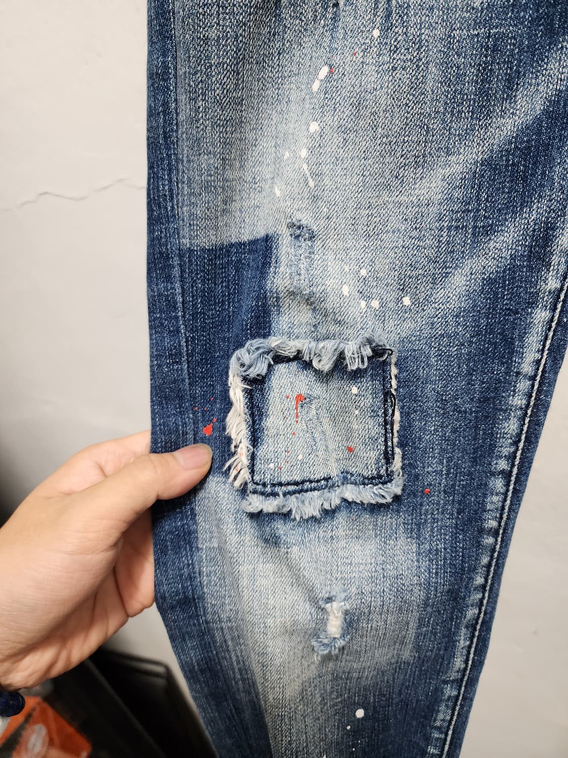 디스퀘어드2 2중지퍼 데미지 청바지 상품이미지3