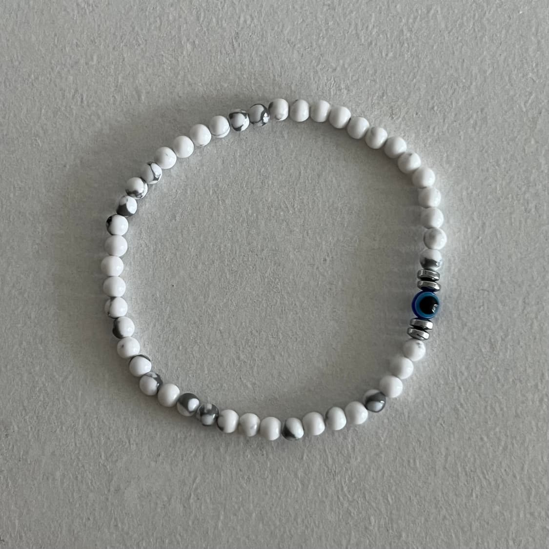 화이트 원석 팔찌 상품이미지3