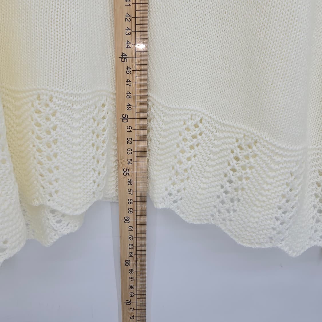 레이스 디테일 러플 니트 아이보리 상품이미지5