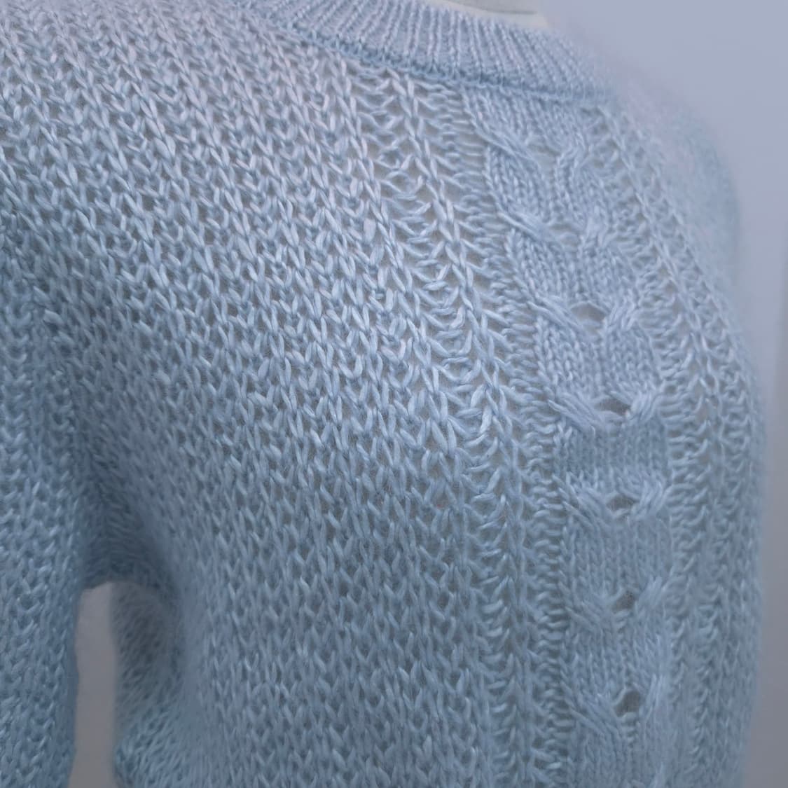 일본제 실크울  꽈배기 니트 스웨터 상품이미지4