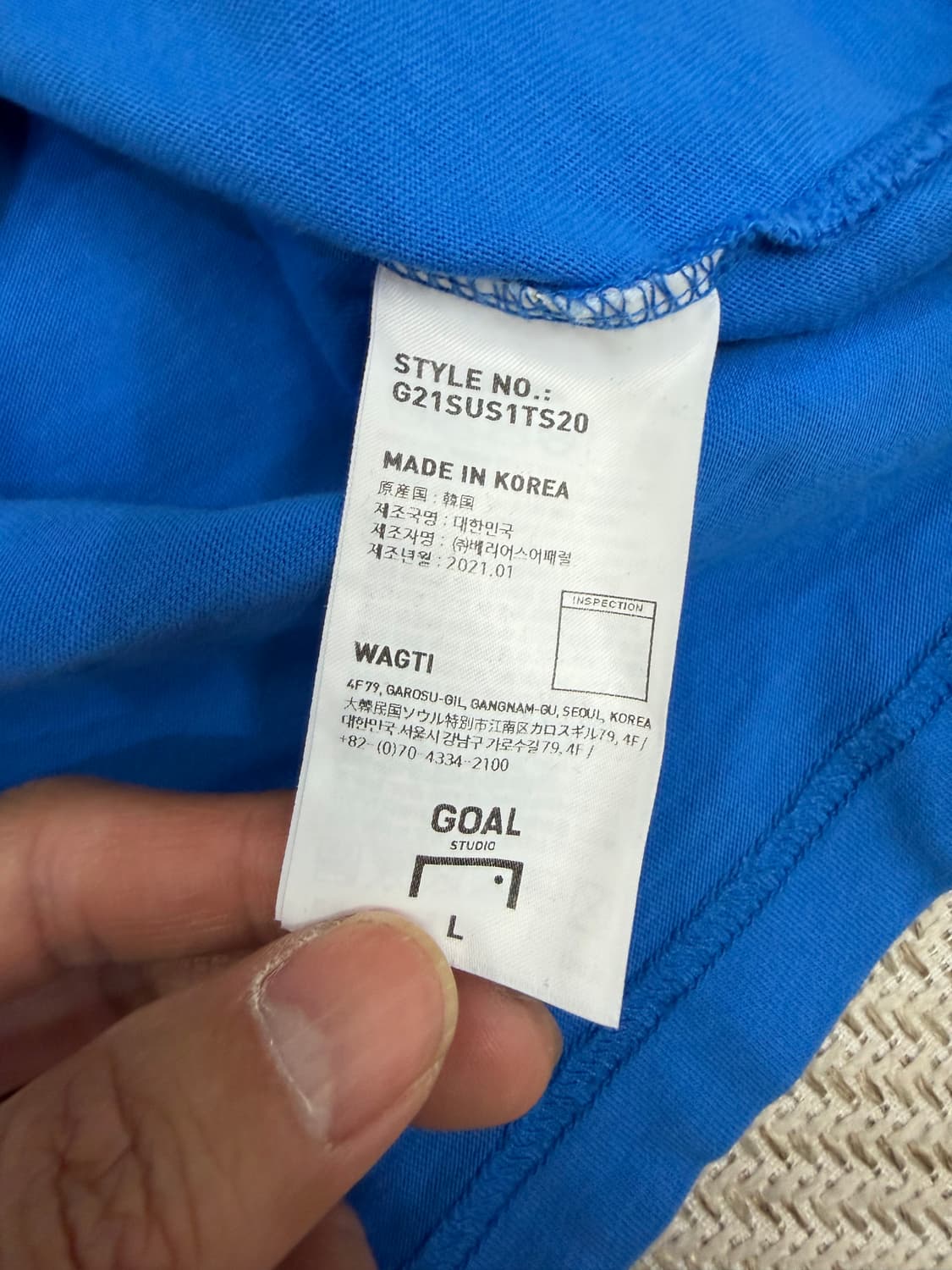 정품) 골스튜디오 남성 반팔티 L 상품이미지7