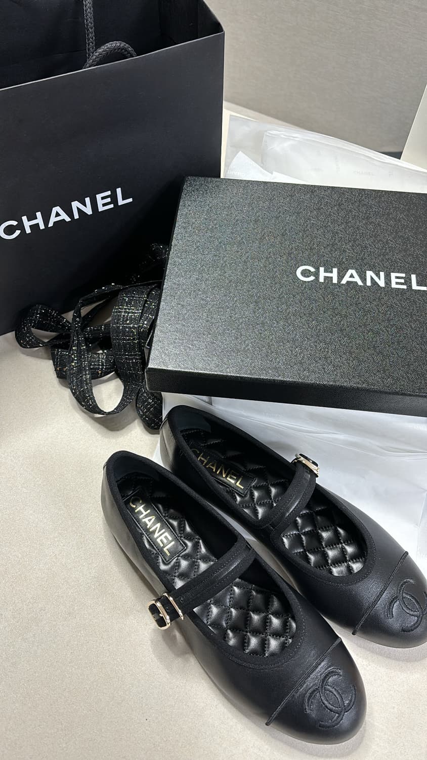 샤넬 램스킨 메리제인 슈즈 블랙 판매합니다!(거의새제품) 상품이미지1