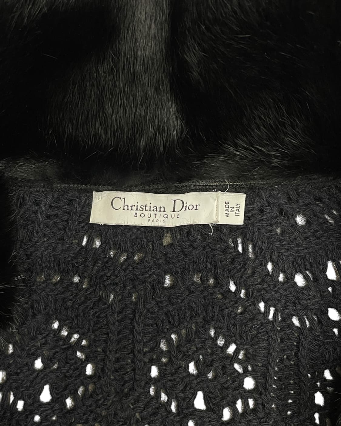 크리스찬 디올 숏 슬리브 퍼 디테일 크로셰 자켓 상품이미지9