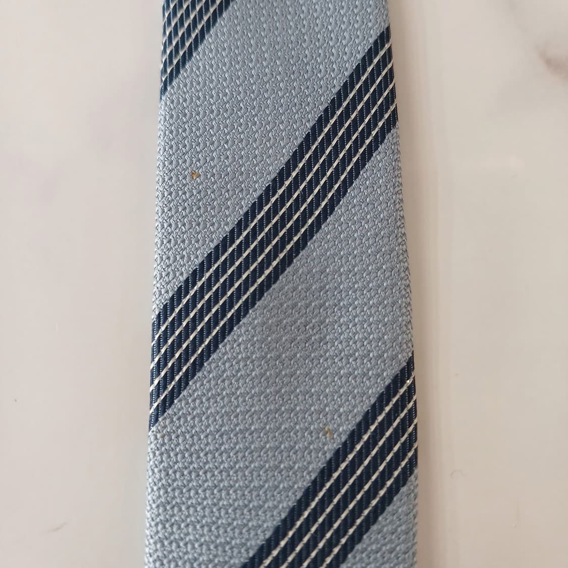 아쿠아스큐텀 스트라이프 로고 자카드 넥타이 9.5cm A등급 A19165 상품이미지8