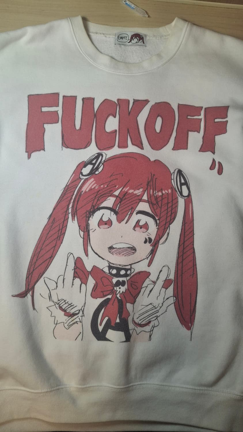 준이나가와 엠프티룸 fuck off 스웻셔츠 상품이미지1