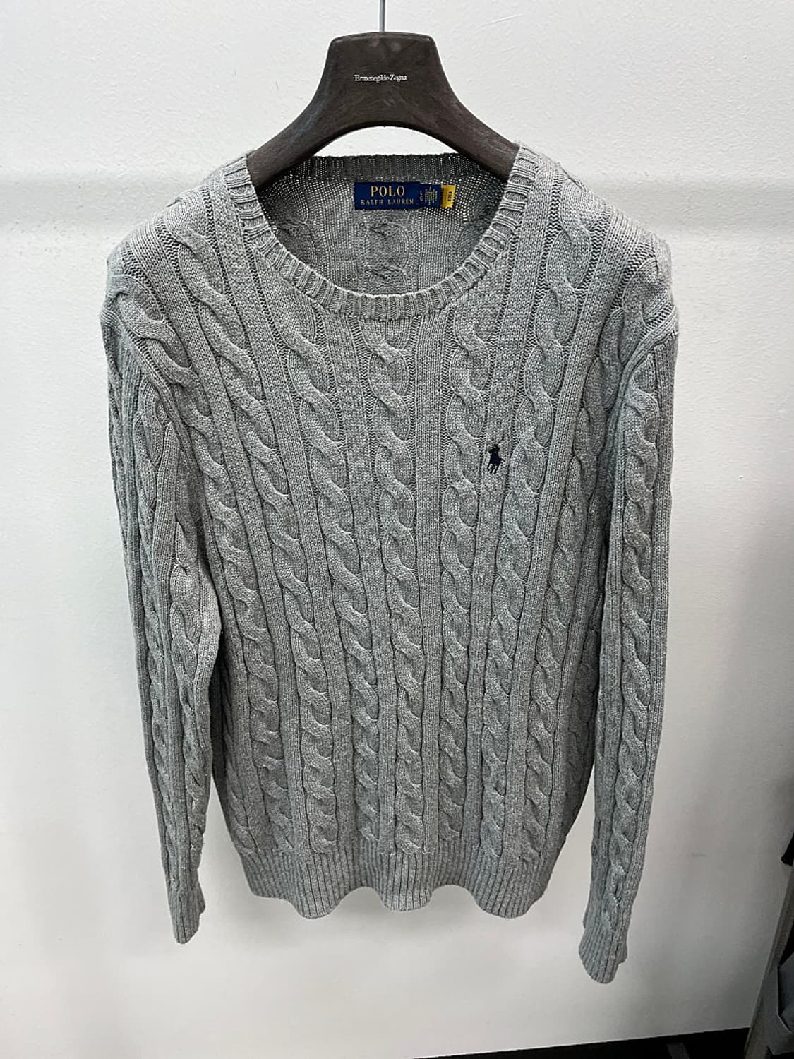 110) 폴로 그레이 케이블니트  상품이미지4