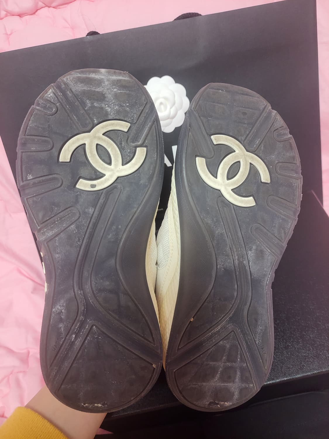 정품)급처상태좋음!샤넬 믹스드파이버 스니커즈 운동화 신발 상품이미지8