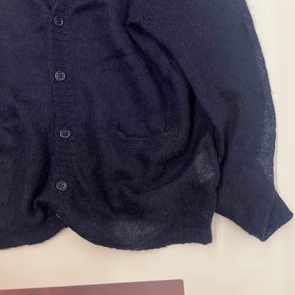언유즈드 모헤어 가디건 네이비 2사이즈 상품이미지2