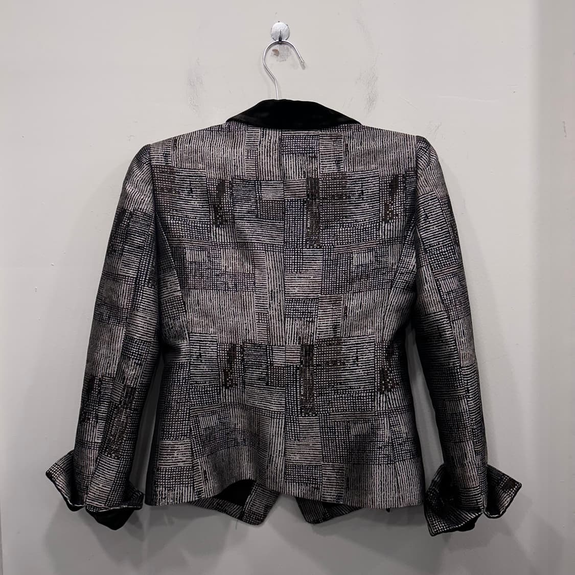 아르마니 꼴레지오니 자카드패턴 벨벳 블레이저 상품이미지6