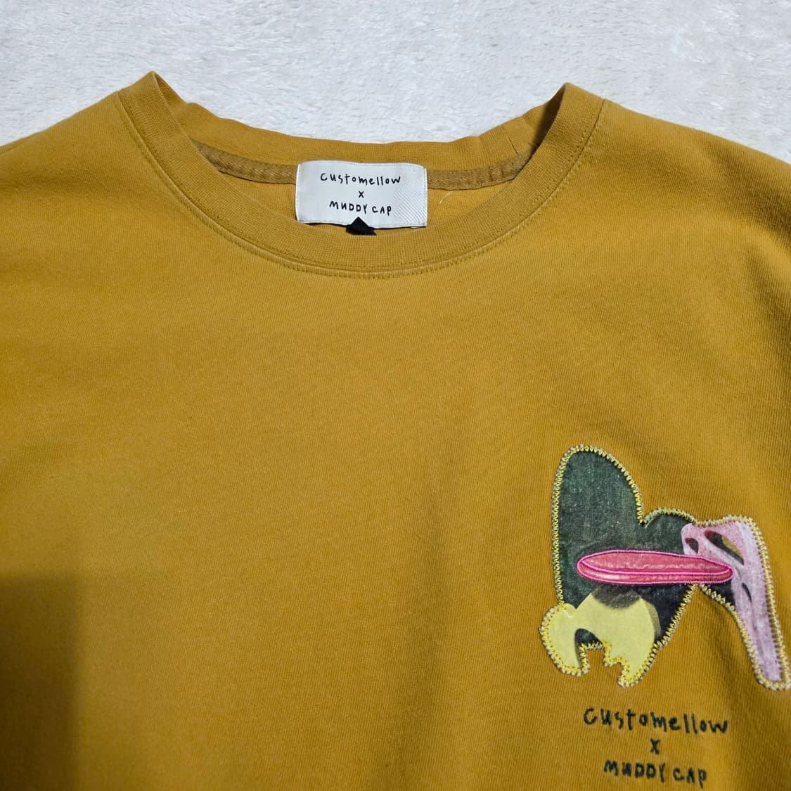 (100)커스텀멜로우 X 머디캡 반팔 티셔츠 머스타드 상품이미지2