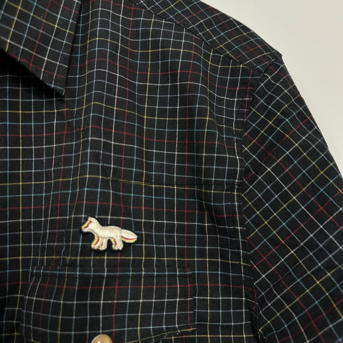 메종키츠네 폭스패치 체크셔츠 상품이미지3