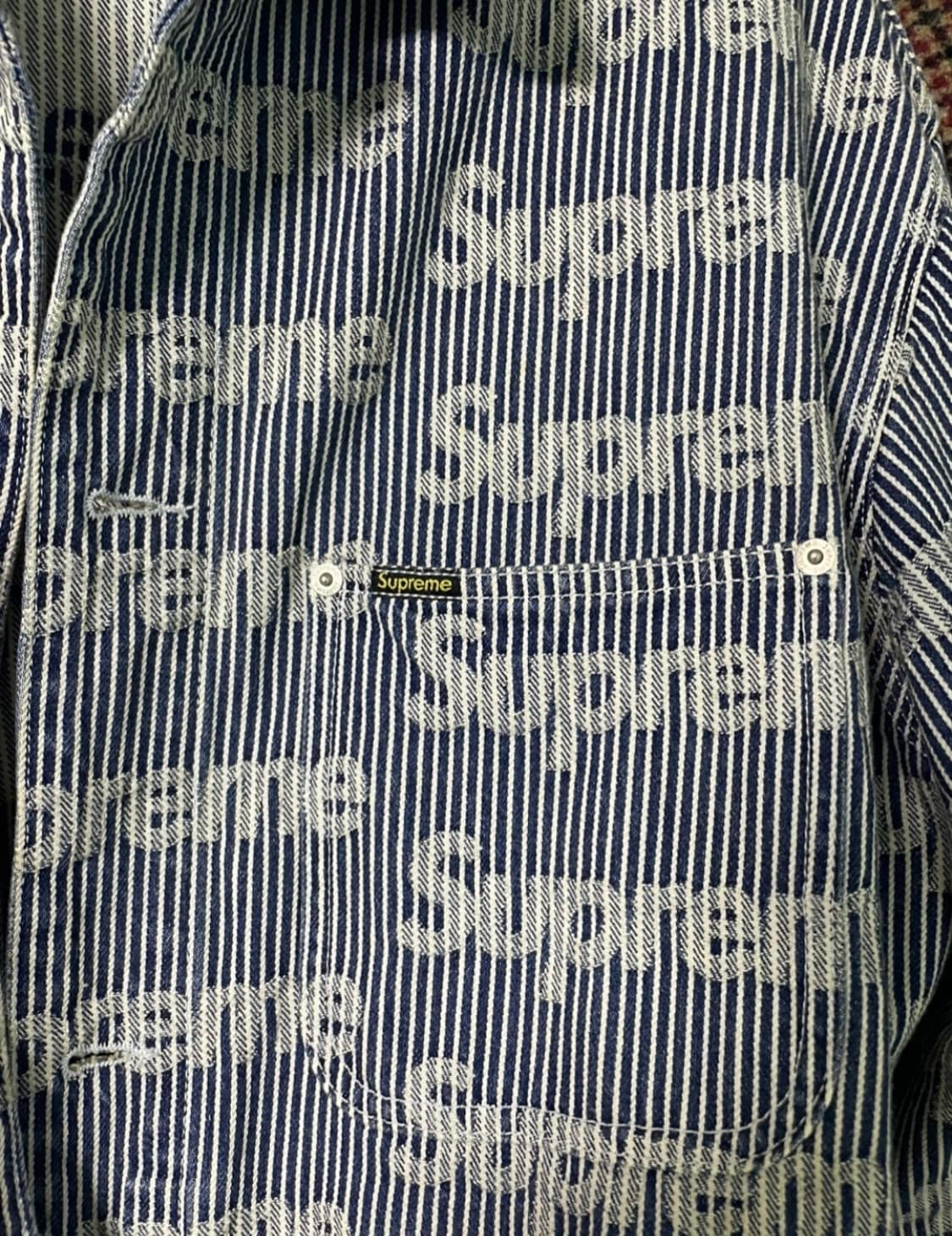 슈프림 24ss 데님 초어 트러커 자켓 스트라이프 상품이미지3