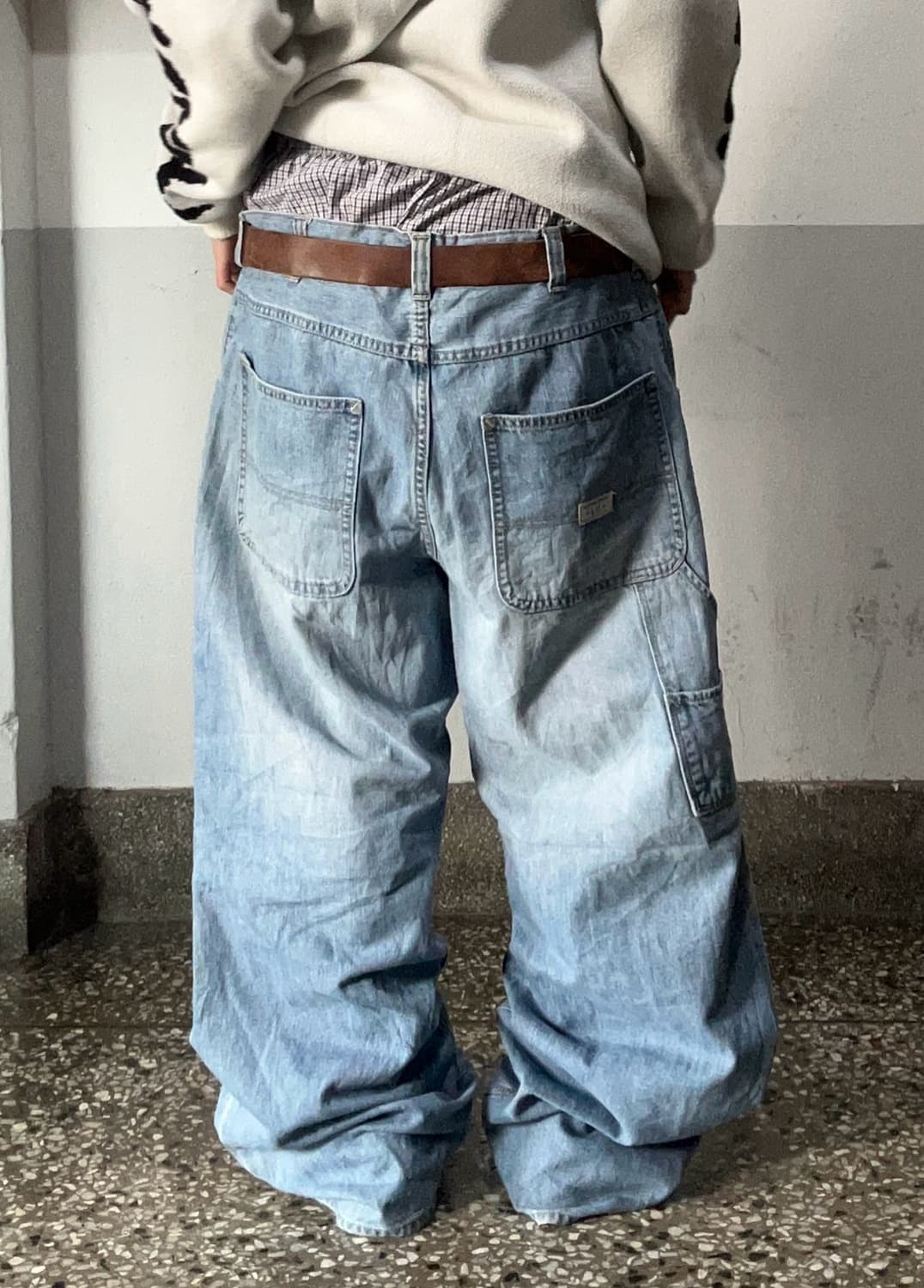 90s GAP 연청 카팬터 와이드 팬츠 상품이미지1