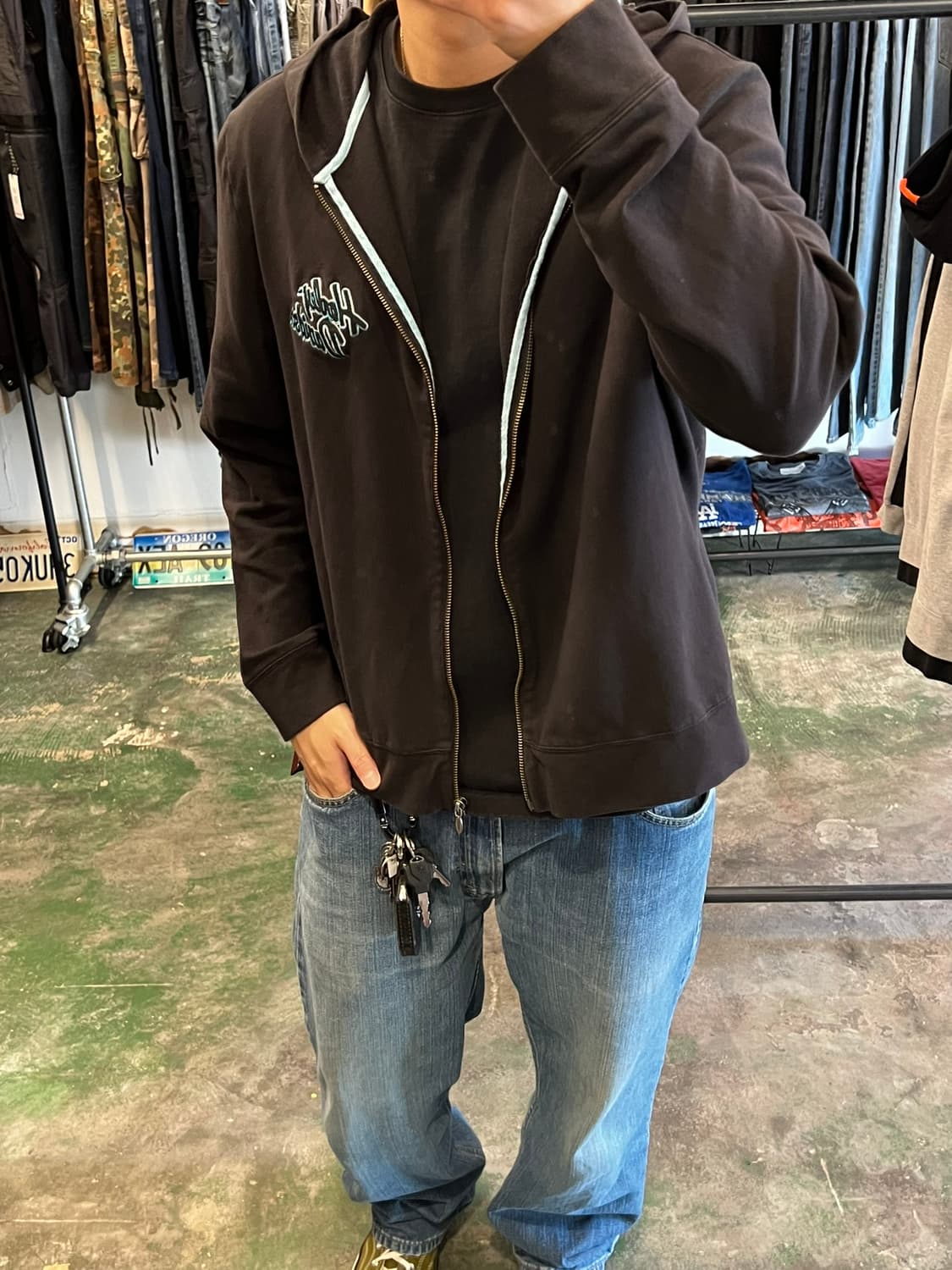 07SS [여성2XL] 할리데이비슨 라인스톤 이글 윙 자수 풀집업 후디 상품이미지9