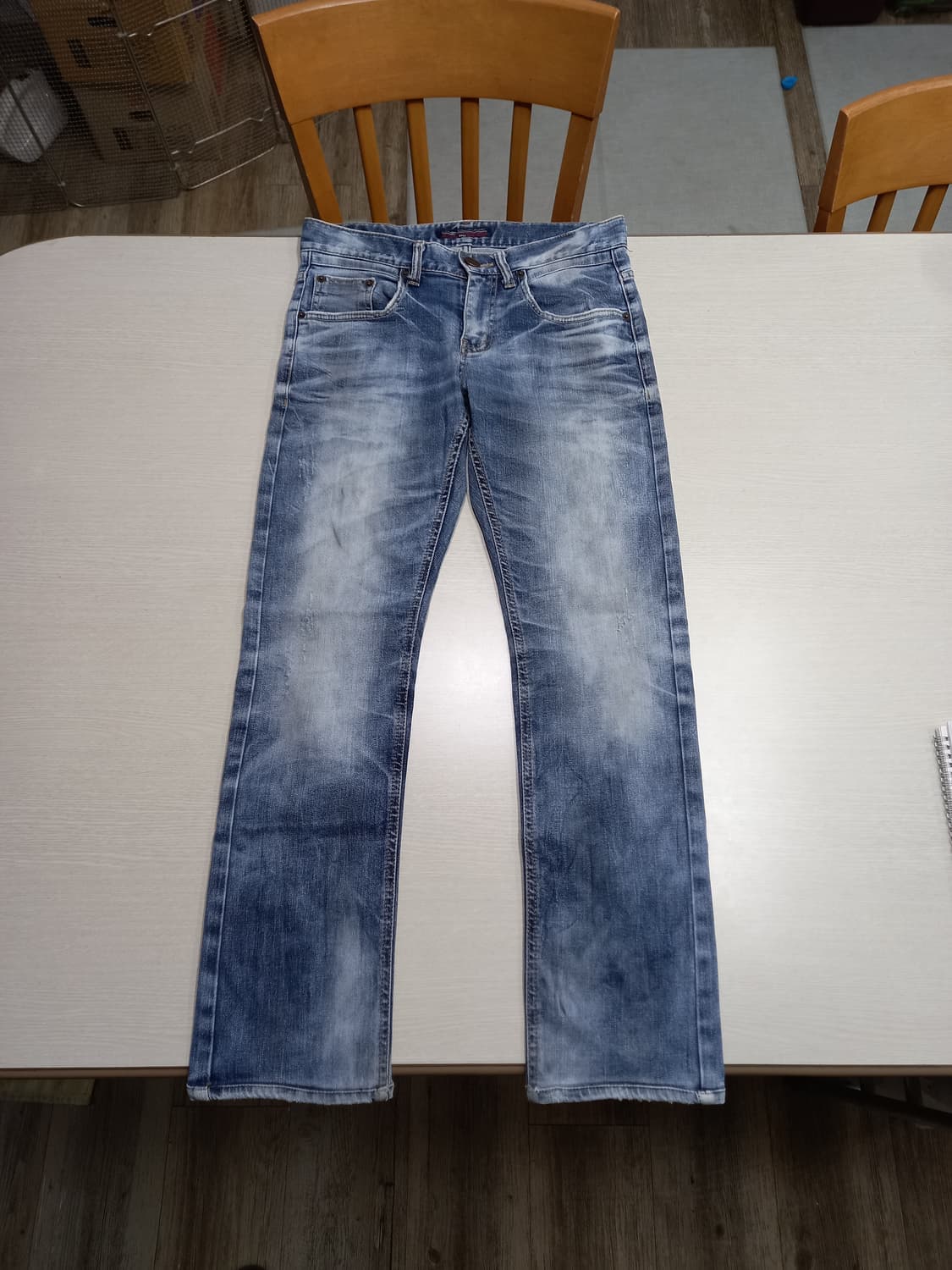 28 DPSR Kor 데미지워싱 스판 슬림일자진 28-883 상품이미지1