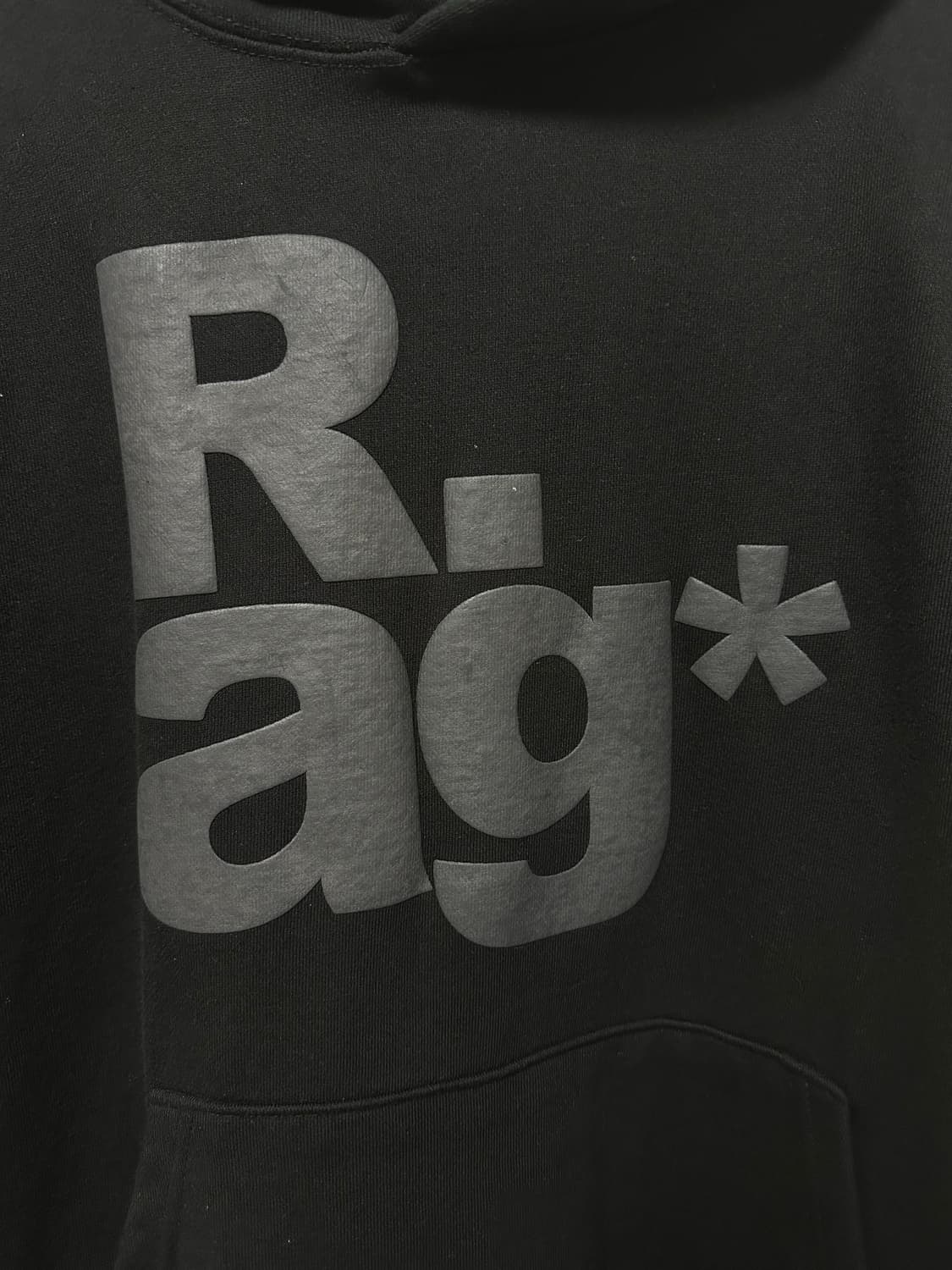 (새상품) 더콜디스트모먼트 Rag* 블랙 후드티 M 상품이미지3
