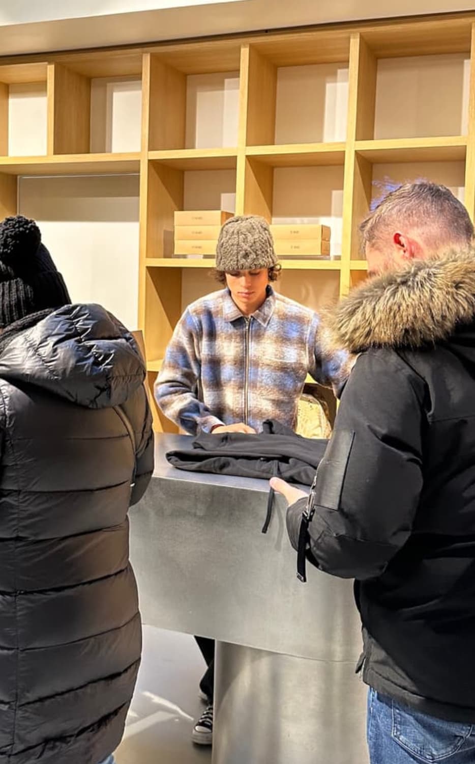 스투시 모헤어 플레이드 집 셔츠 xxl 상품이미지2