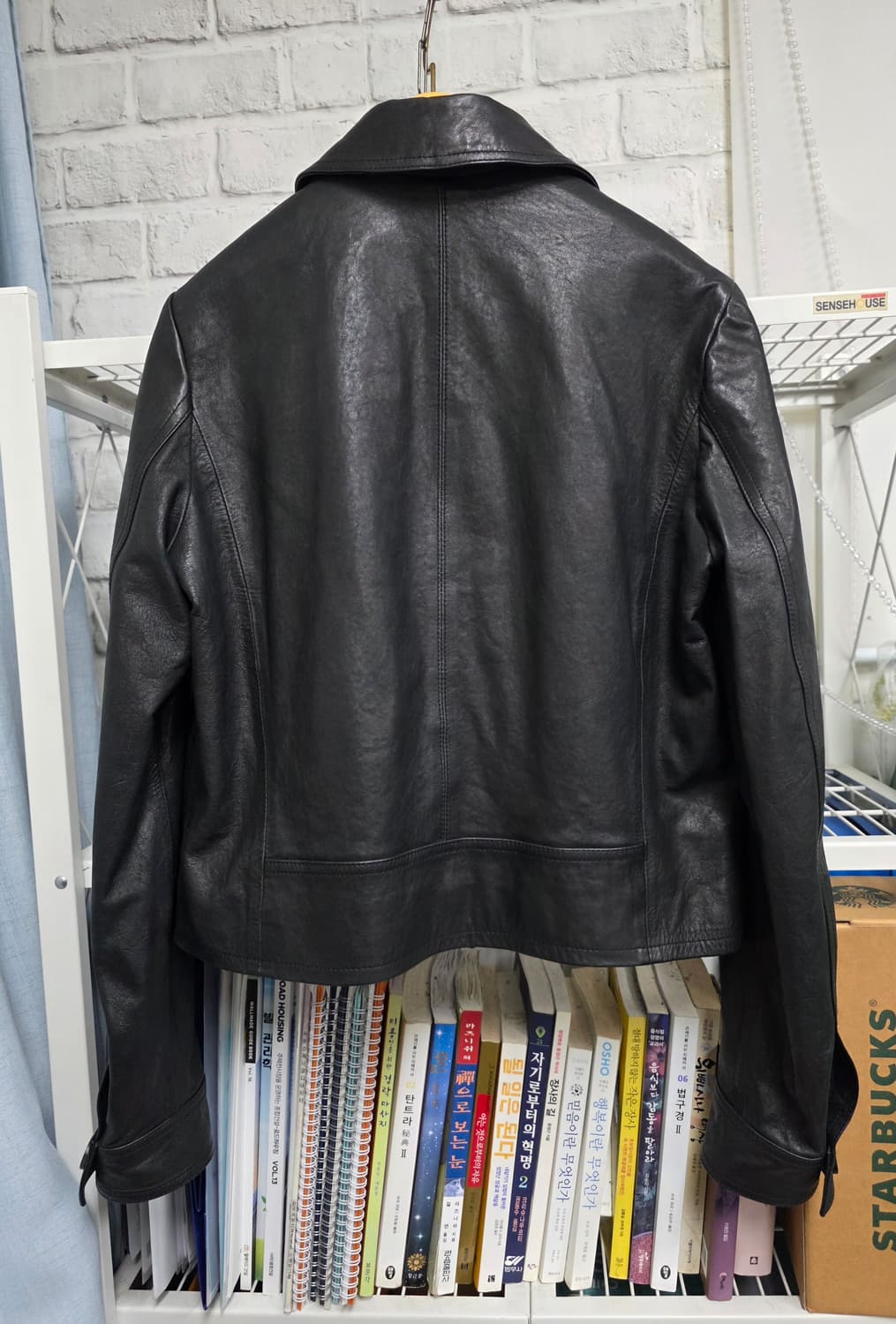 시슬리 가죽자켓 55 여성 숏 크롭 싱글 양가죽자켓 AD52 상품이미지4