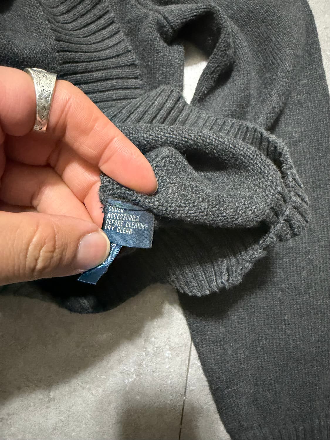 00s  랄프로렌 폴로  차콜컬러   빈티지  코튼 니트  하프집업  1 상품이미지6